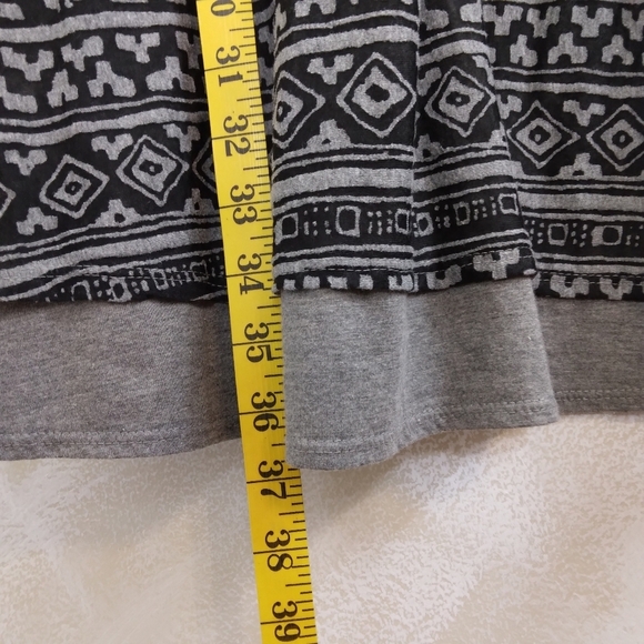 XXS Athleta Empire waist Dress Black and Gray Geometric Pattern Print - Picture 4 of 9